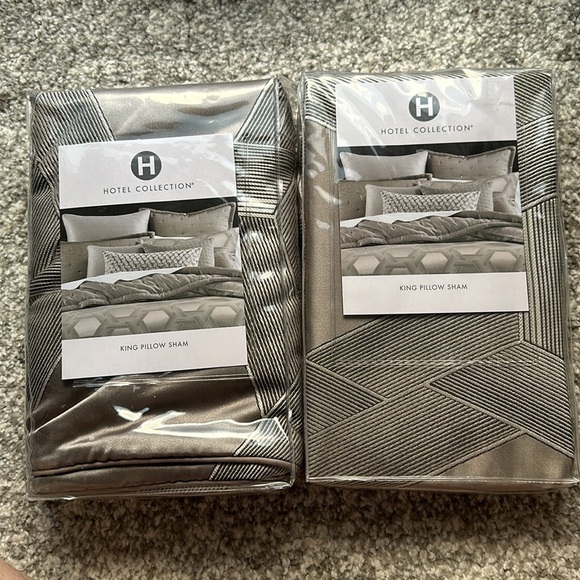 Hotel Collection King Pillow Sham Honeycomb Trellis new set of 2 - Picture 1 of 6